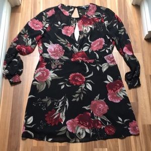 Black floral dress